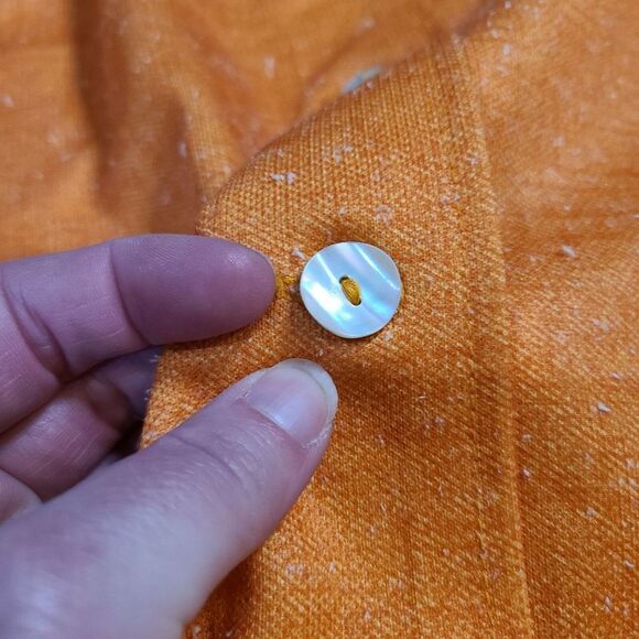 Vtg White Stag Women 10 Raw Silk Blend Maxi Skirt Opalescent Button Down Cottage - Picture 3 of 9